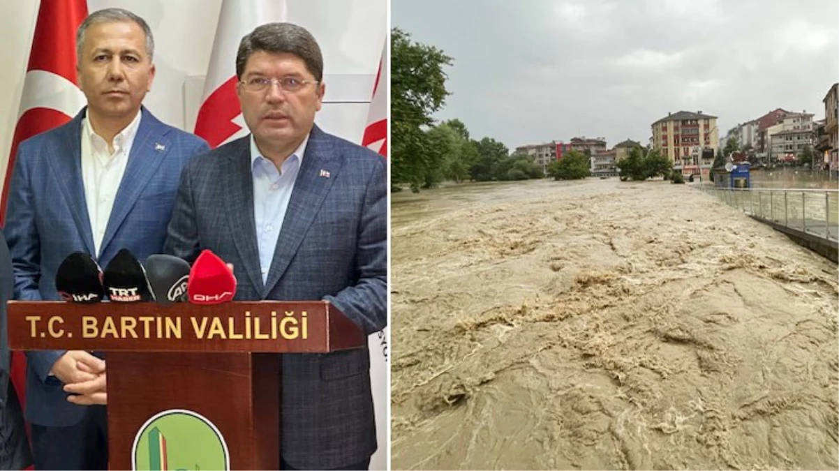 Bakan Yerlikaya ve Bakan Tunç, selin vurduğu Bartın’da: Yağış 15.00’e kadar sürecek, dere yataklarından uzak durun