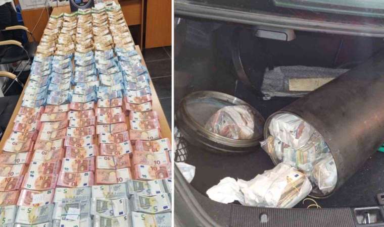 Oto gaz silindir tüpünde tam 522 bin Euro yakalandı