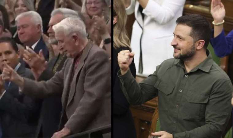 Nazi askeri ayakta alkışlandı: Meclis başkanı özür diledi