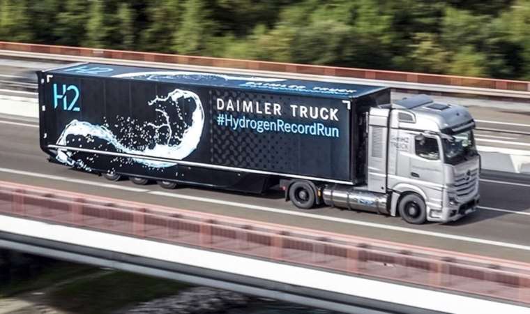 Hidrojen motorlu araçlarda rekor kırıldı: 40 ton yükle 1000 kilometre