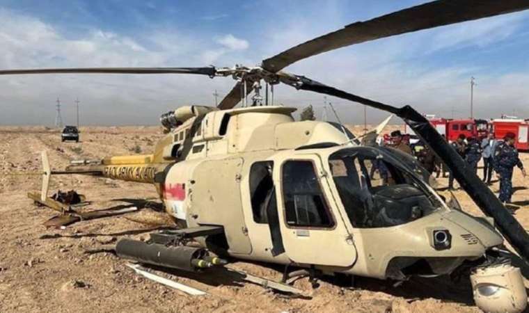 Irak’ta askeri helikopter düştü: 2 yaralı