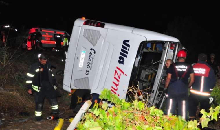 Son Dakika… Manisa’da yolcu otobüsü üzüm bağına uçtu: 15 yaralı