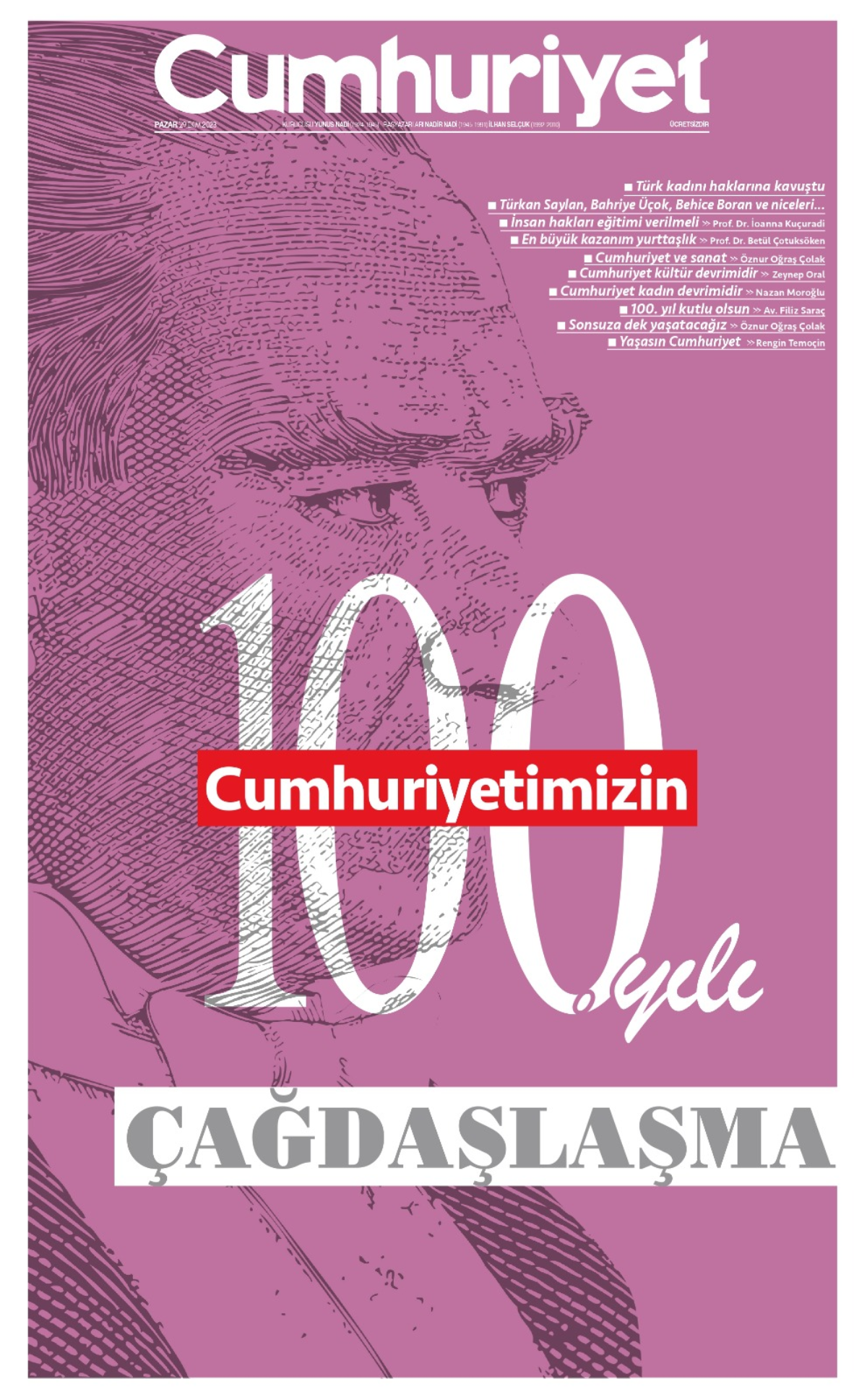 Atatürk'ün açtığı yoldayız... Yaşasın Cumhuriyet...