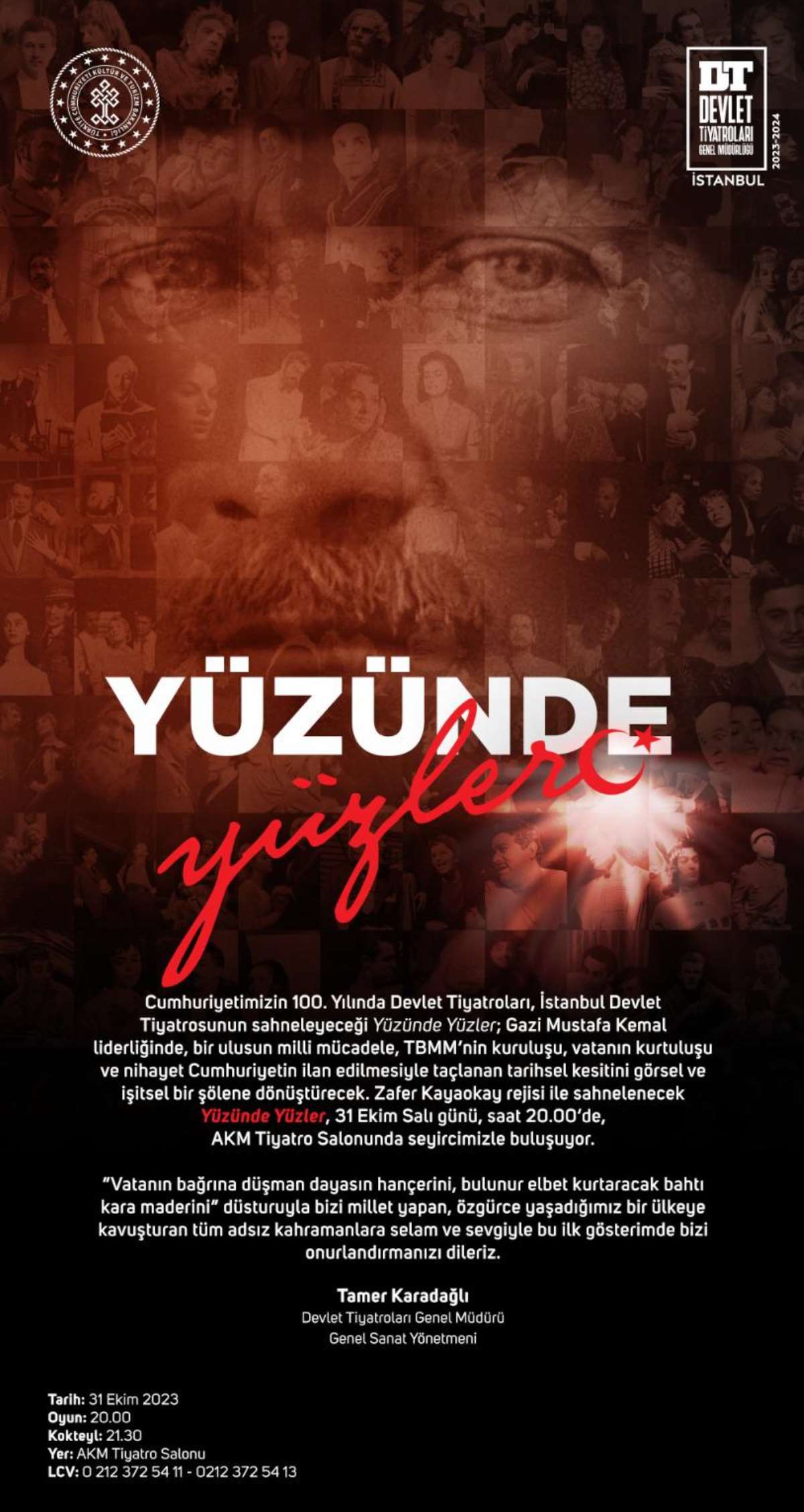 AKM'de 100. yıl özel gösterimi: 'Yüzünde Yüzler' seyirciyle buluşacak