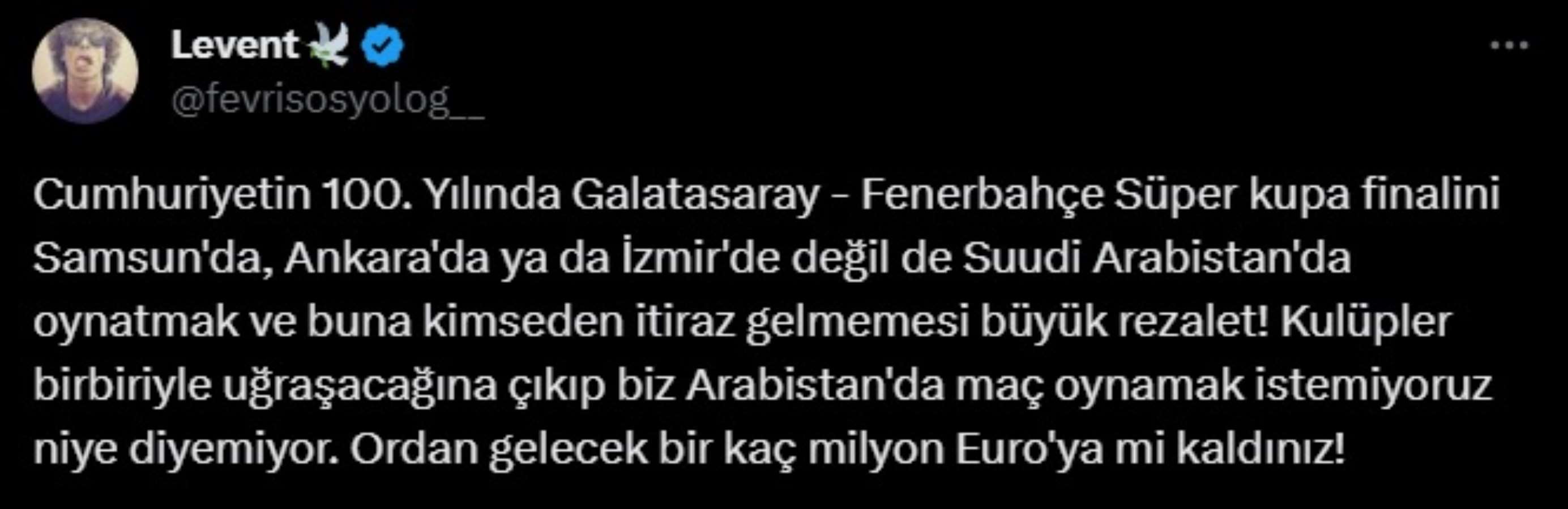 'Süper Kupa' Suudi Arabistan'da oynanacak! TFF'nin kararına sosyal medyada tepki yağdı: 'Cumhuriyetin 100. yılında...'