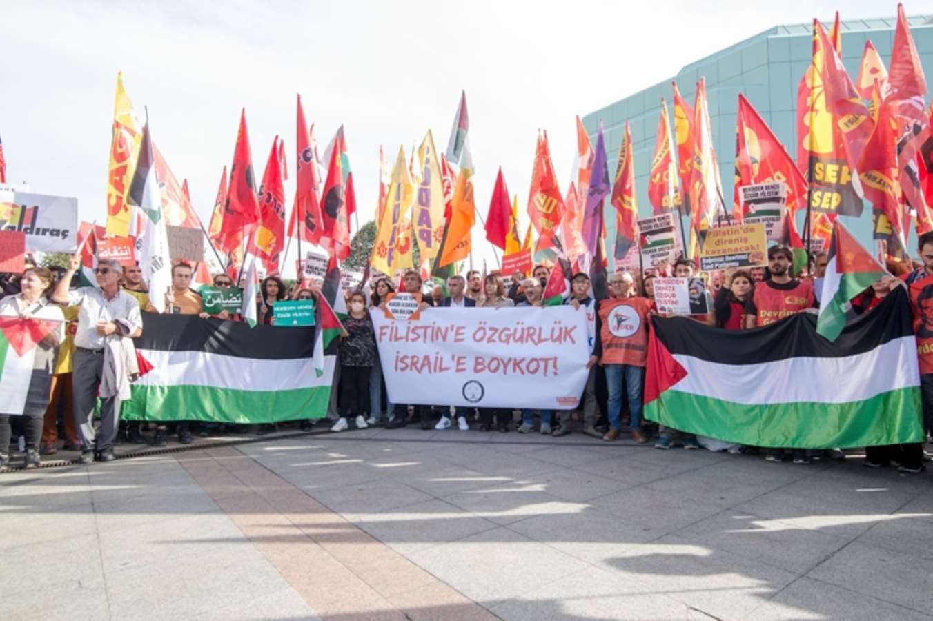 Sosyalistlerden Filistin'e destek eylemi: İsrail'e topyekün boykot