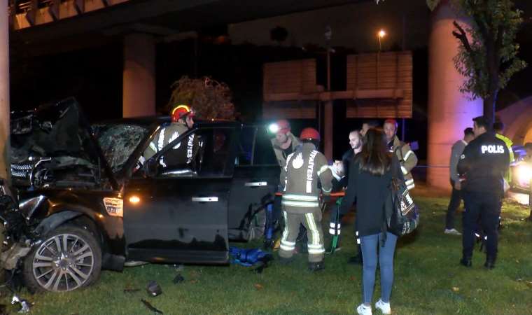 Şişli’de cip viyadüğün beton ayağına çarptı, 1’i ağır 4 kişi yaralandı: ‘Yıldırım gibi bir ses duyduk…’
