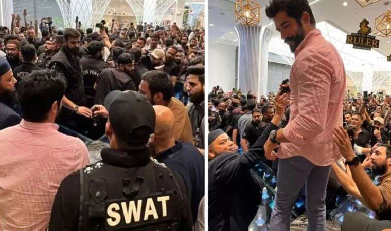 Marka lansmanı için Pakistan’a giden Burak Özçivit’in erkek hayranları izdiham yarattı: Yüzlerce kişi ezilme tehlikesi geçirdi