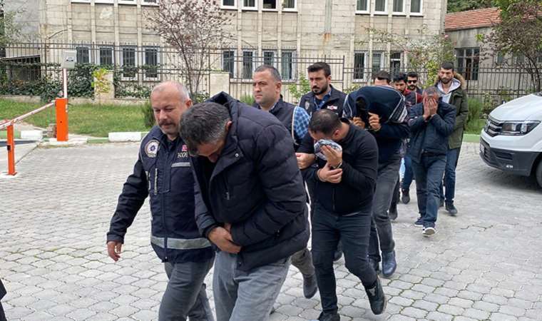 Belediyeye ait 25 ton malzeme çalan 9 kişiye gözaltı