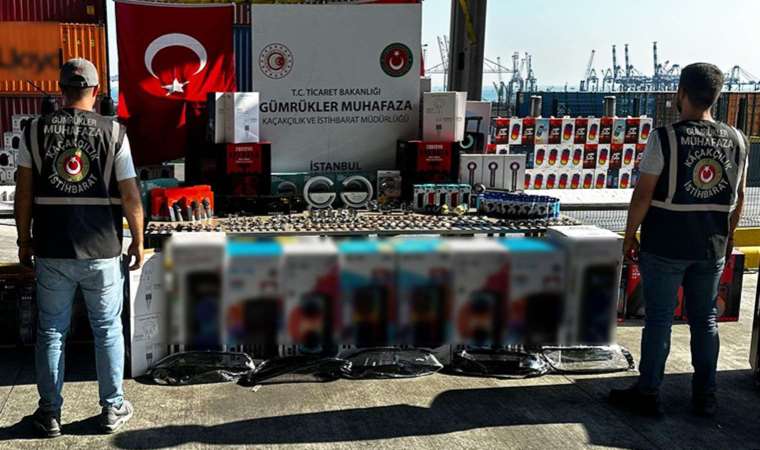 Çin’den gelen gemide milyonluk kaçak elektronik eşya ele geçirildi!