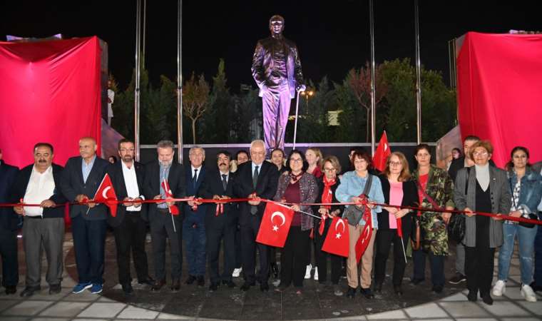 100. Yıl Uğur Mumcu Parkı’yla Cumhuriyetin 100. Yılı Anıt Rölyefi törenle açıldı