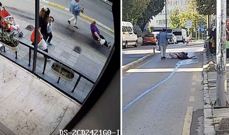 Yer: Üsküdar… Motor yağı dökülen yolda kaydı, hastanelik oldu