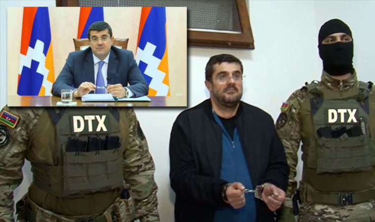 Karabağ’daki sözde yönetimin eski cumhurbaşkanı yakalanarak Bakü’ye getirildi