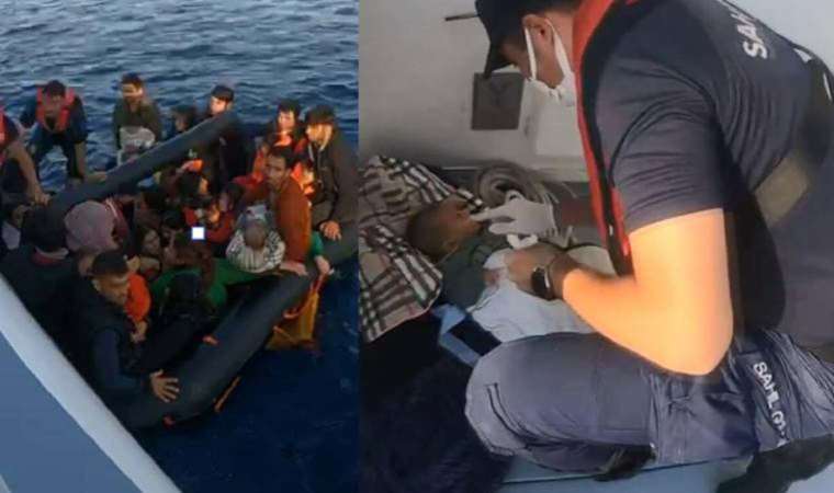 Çanakkale’de Yunan unsurlarının geri ittiği 1’i bebek 49 kaçak göçmen kurtarıldı