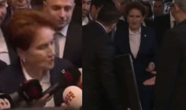 Akşener Sinan Aygün sorusunu beğenmedi, gazeteciyi azarladı