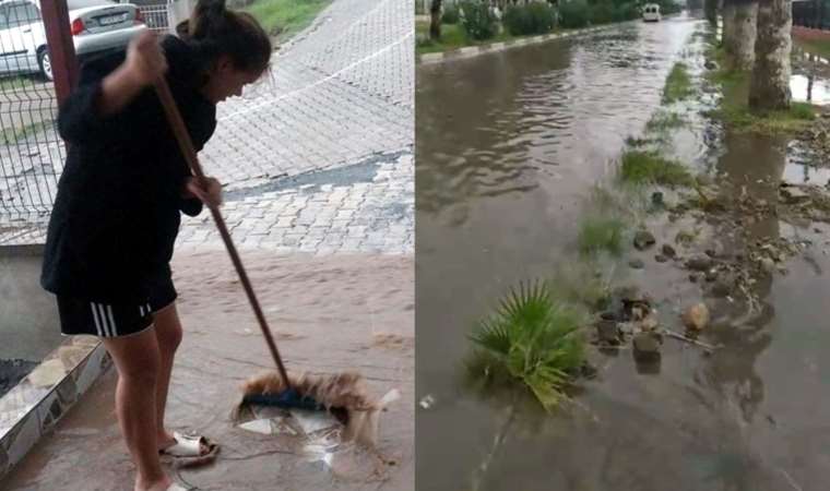 Hatay’da sağanak: Ev ve işyerlerini su bastı