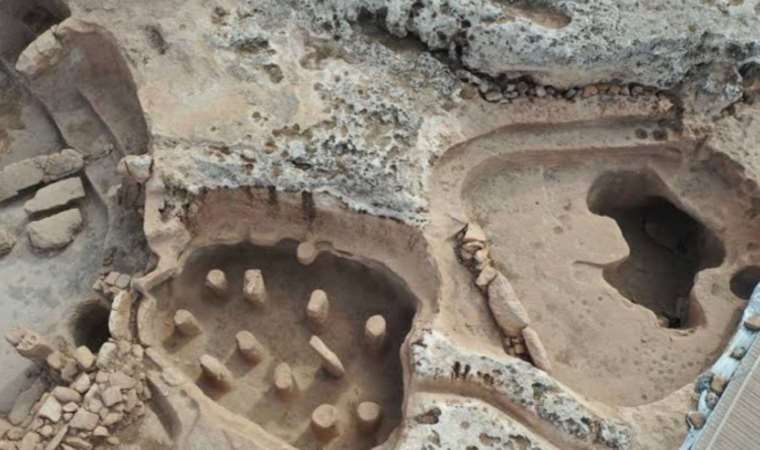 Karahantepe’de bulunan insan heykeli görüntülendi