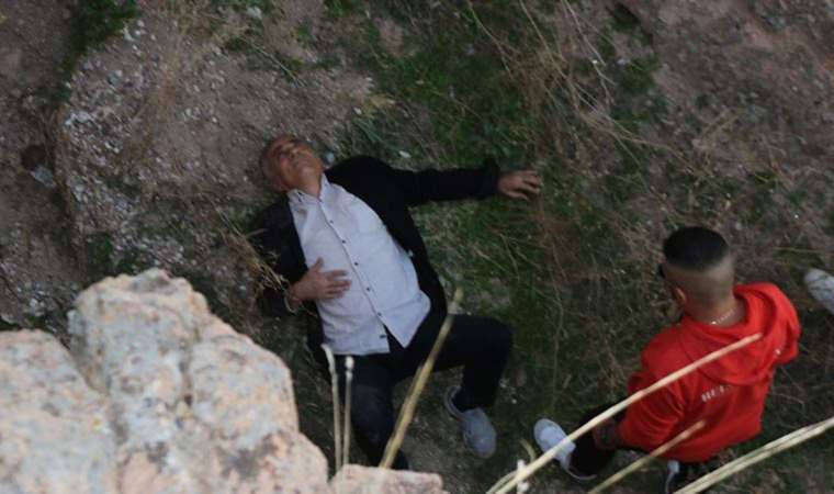 Kapadokya manzarasıyla fotoğraf çekilirken ‘6 metrelik’ kayalıktan düştü