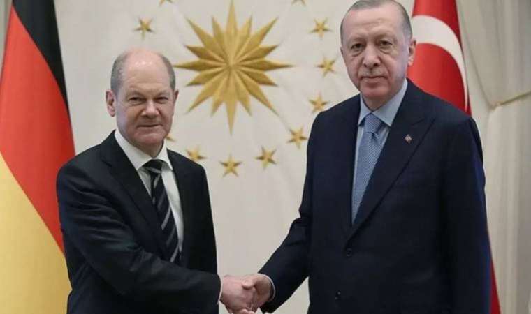 Cumhurbaşkanı Erdoğan, Almanya Şansölyesi Scholz ile görüştü