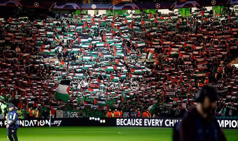 Pankart veya bayrak getirmemeleri istenmişti: Celtic taraftarından Filistin’e destek