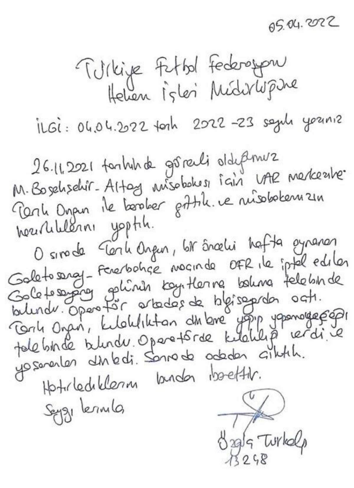 Hakem Tarık Ongun'un VAR kayıtlarını dinlediği iddia edilmişti: TFF konuyla ilgili 14 sayfa tutanak yayınladı!