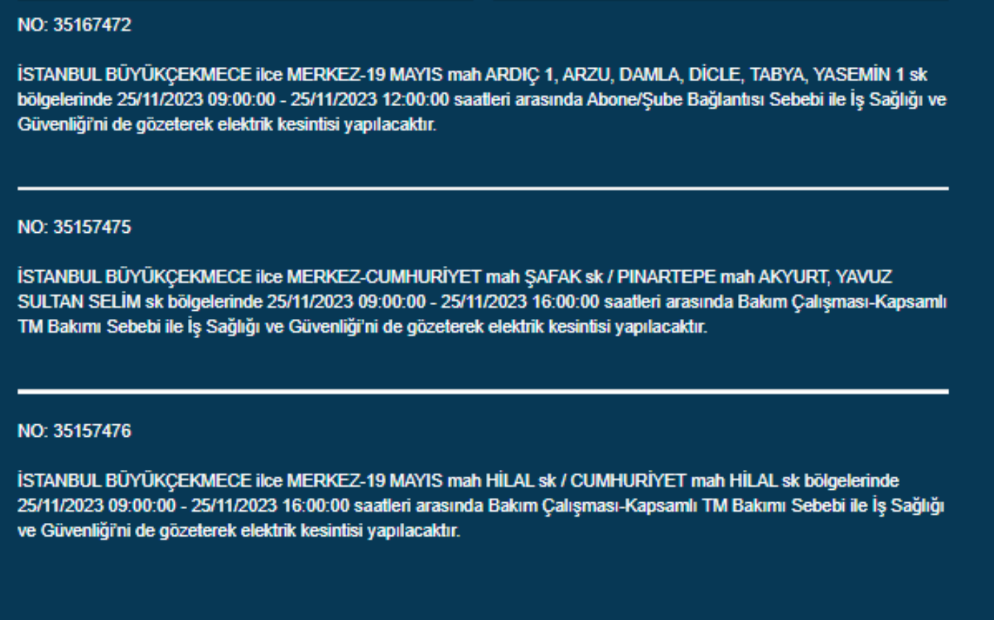 İstanbul'da 24 ilçede elektrik kesintisi: İstanbul'da bugün elektrik kesintisi yaşanacak ilçeler hangileri? İstanbul'da elektrikler ne zaman gelecek?