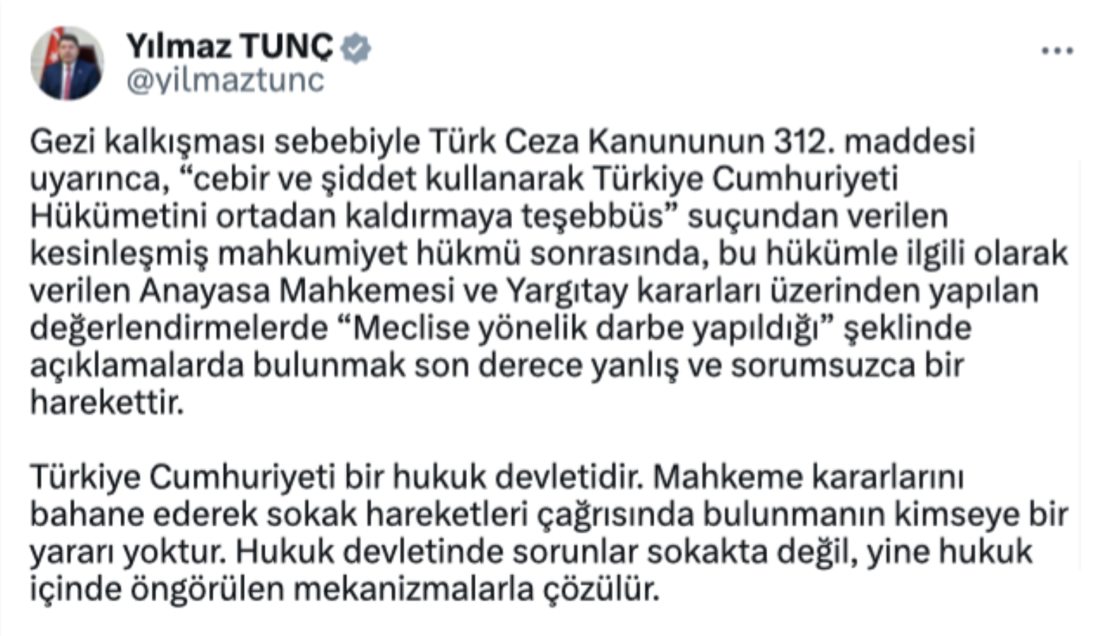 Bakan Yılmaz Tunç’tan Özgür Özel’e yanıt: 'Sorumsuzca bir harekettir'