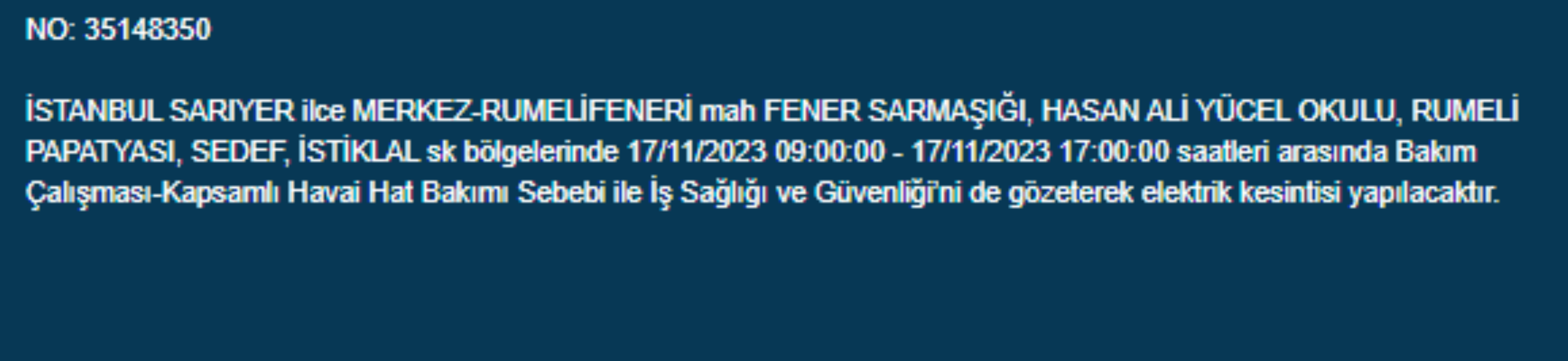 İstanbul'da 32 ilçede elektrikler kesilecek: 17 Kasım elektrikler ne zaman gelecek? Hangi ilçelerde elektrik kesilecek?