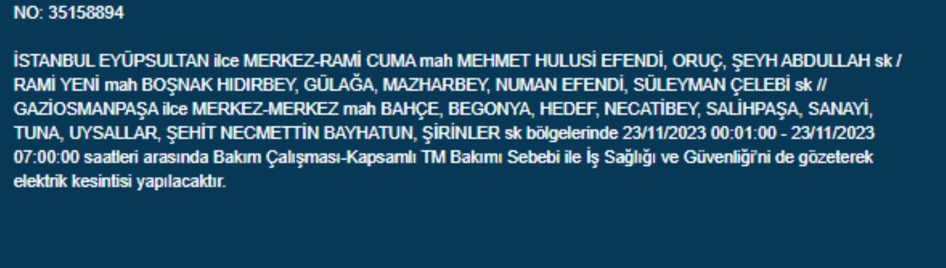 İstanbul'da 34 ilçede elektrik kesintisi: İstanbul'da bugün elektrik kesintisi yaşanacak ilçeler hangileri? İstanbul'da elektrikler ne zaman gelecek?