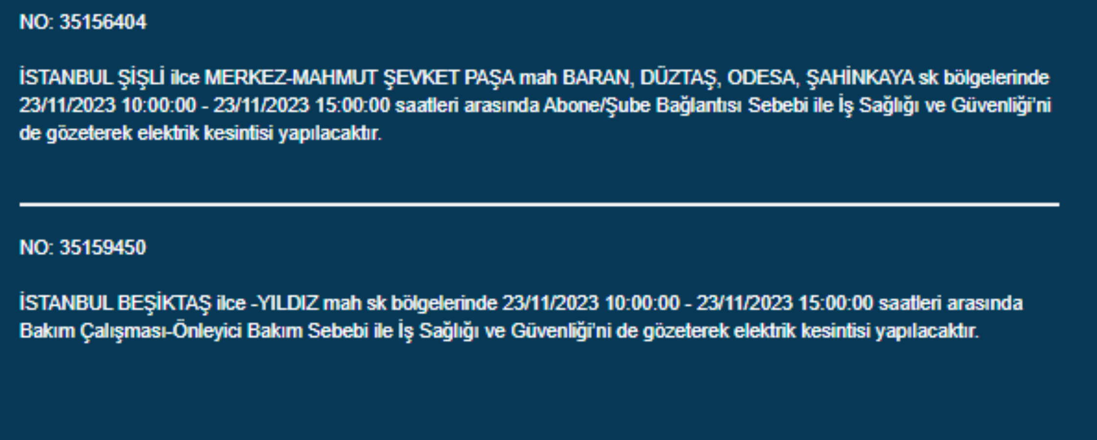 İstanbul'da 34 ilçede elektrik kesintisi: İstanbul'da bugün elektrik kesintisi yaşanacak ilçeler hangileri? İstanbul'da elektrikler ne zaman gelecek?