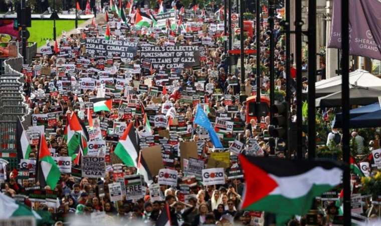 İngiltere’de Filistin destekçisi eylemciler İçişleri Bakanı ve emniyete rağmen yürüyecek