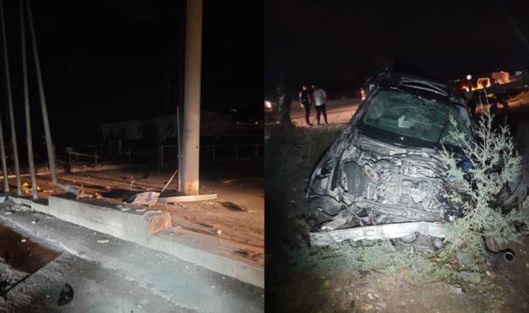 Önce yayaya, ardından beton direğe çarptı: 1 kişi öldü, 2 kişi yaralandı!
