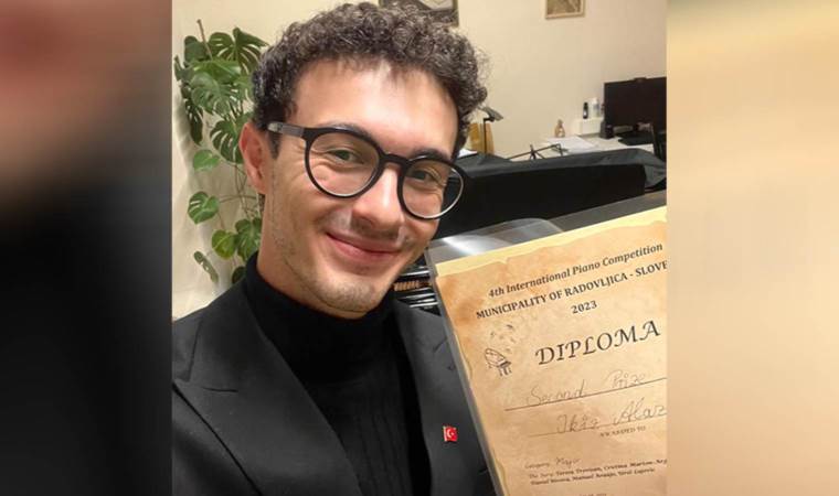 Genç piyanist Alaz İkiz Slovenya’da düzenlenen yarışmadan ödülle döndü