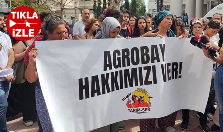 Agrobay işçisi çatıya çıktı! Polis önlem alamadan müdahale etti!
