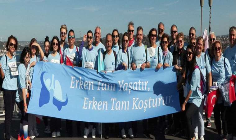 Akciğer kanserini yenen 100 hasta, 100. yılda İstanbul Maratonu’na katıldılar