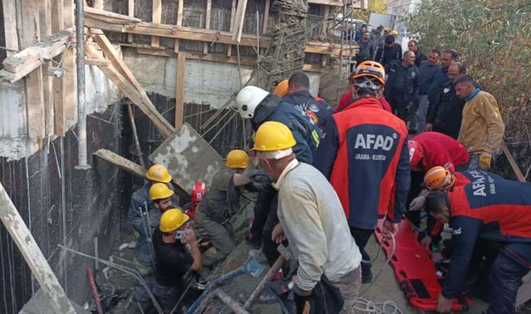 Beton kalıplar patladı… 2 işçi göçük altında kaldı