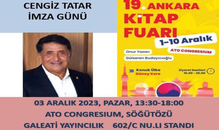 Yazar Cengiz Tatar, Ankara kitap fuarında