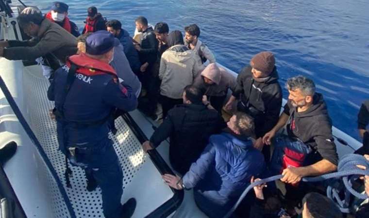 Marmaris’te 39 kaçak göçmen kurtarıldı