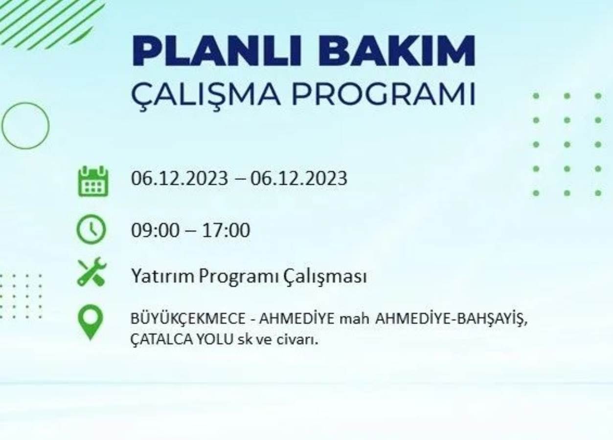 BEDAŞ duyurdu... İşte İstanbul'da bugün elektrik kesintisi yaşanacak ilçeler!