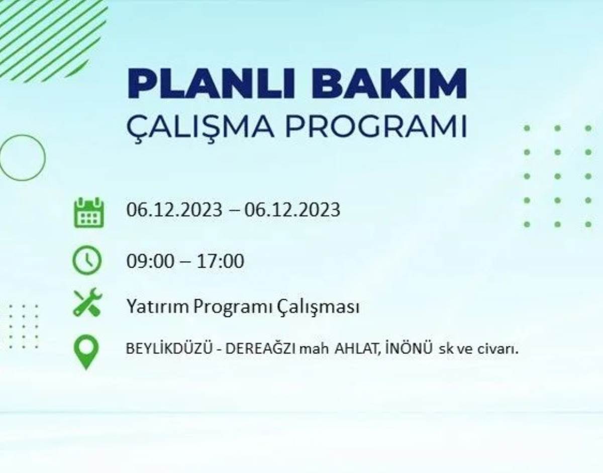 BEDAŞ duyurdu... İşte İstanbul'da bugün elektrik kesintisi yaşanacak ilçeler!