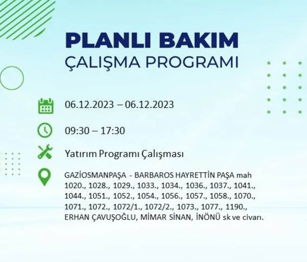 BEDAŞ duyurdu... İşte İstanbul'da bugün elektrik kesintisi yaşanacak ilçeler!