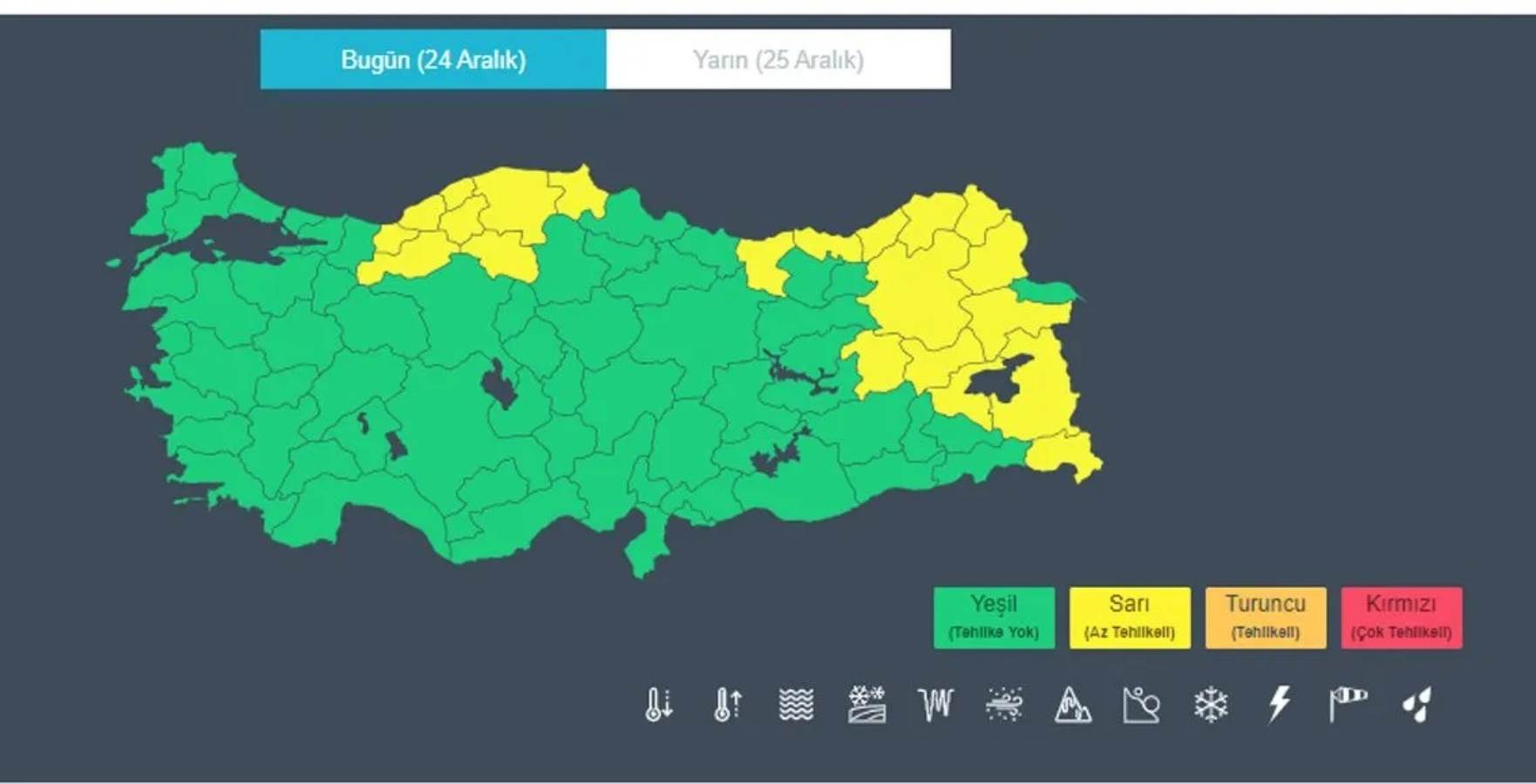 Meteoroloji açıkladı: 24 Aralık 2023 hava durumu raporu... Bugün hava nasıl olacak? İstanbul'a kar ne zaman yağacak?