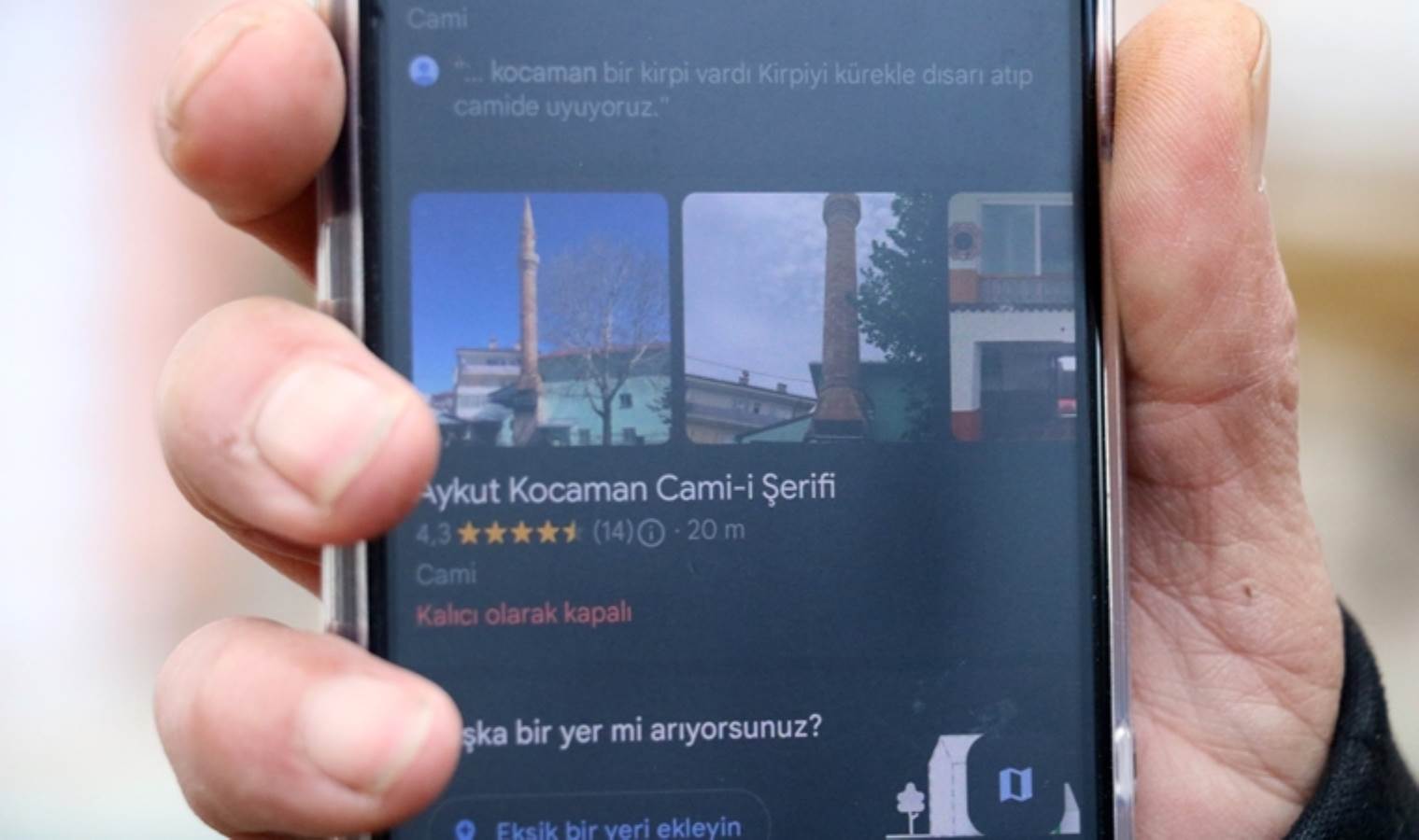 Görenler hayrete düşmüştü: Google'dan 'Aykut Kocaman Cami' kararı!