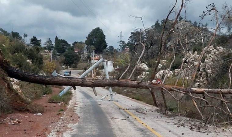 Marmaris’te fırtına hayatı olumsuz etkiledi
