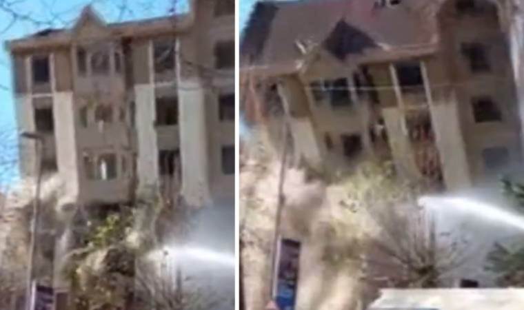 Son dakika haberi… İstanbul’da faciadan dönüldü! 6 katlı bina caddeye çöktü