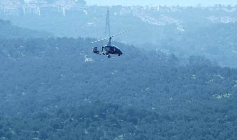 Edremit Körfezi’nde hasat güvenliği ‘gyrocopter’ ile sağlanıyor