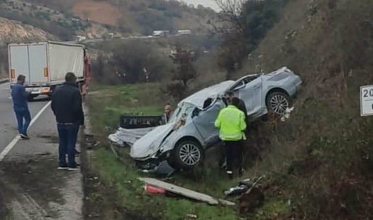 Bursa’da otomobil şarampole uçtu: 2 yaralı!