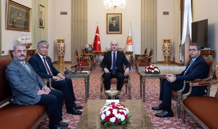 TBMM Başkanı Kurtulmuş, TÜRKSOY Genel Sekreteri Raev’i kabul etti