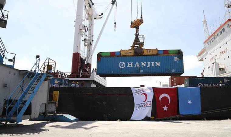 Türkiye’den gönderilen insani yardım Somali’ye ulaştı