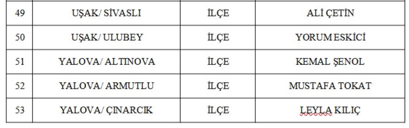 MHP Düzce ve 54 ilçe adayını açıkladı